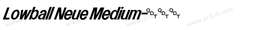 Lowball Neue Medium字体转换